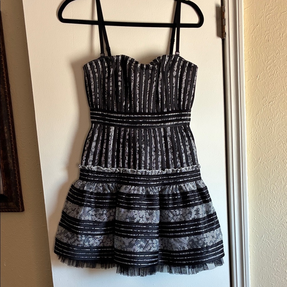 Black and White Striped Dress